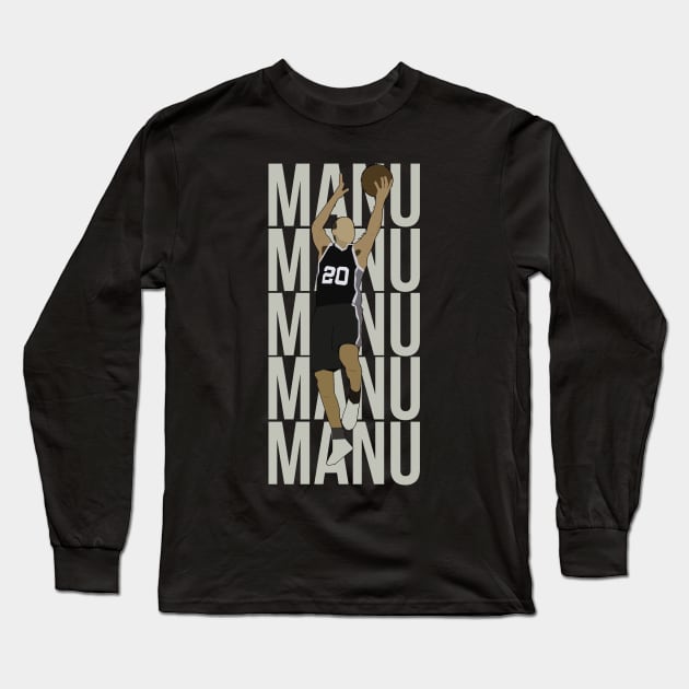 Manu Ginobili San Antonio Spurs Nba Long Sleeve T Shirt TeePublic